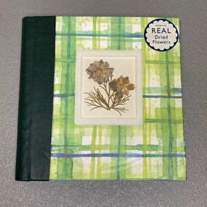 Silk Fabric Journal 7”x7” Penman Paper with Real Dried Flowers 80 Lined Pages